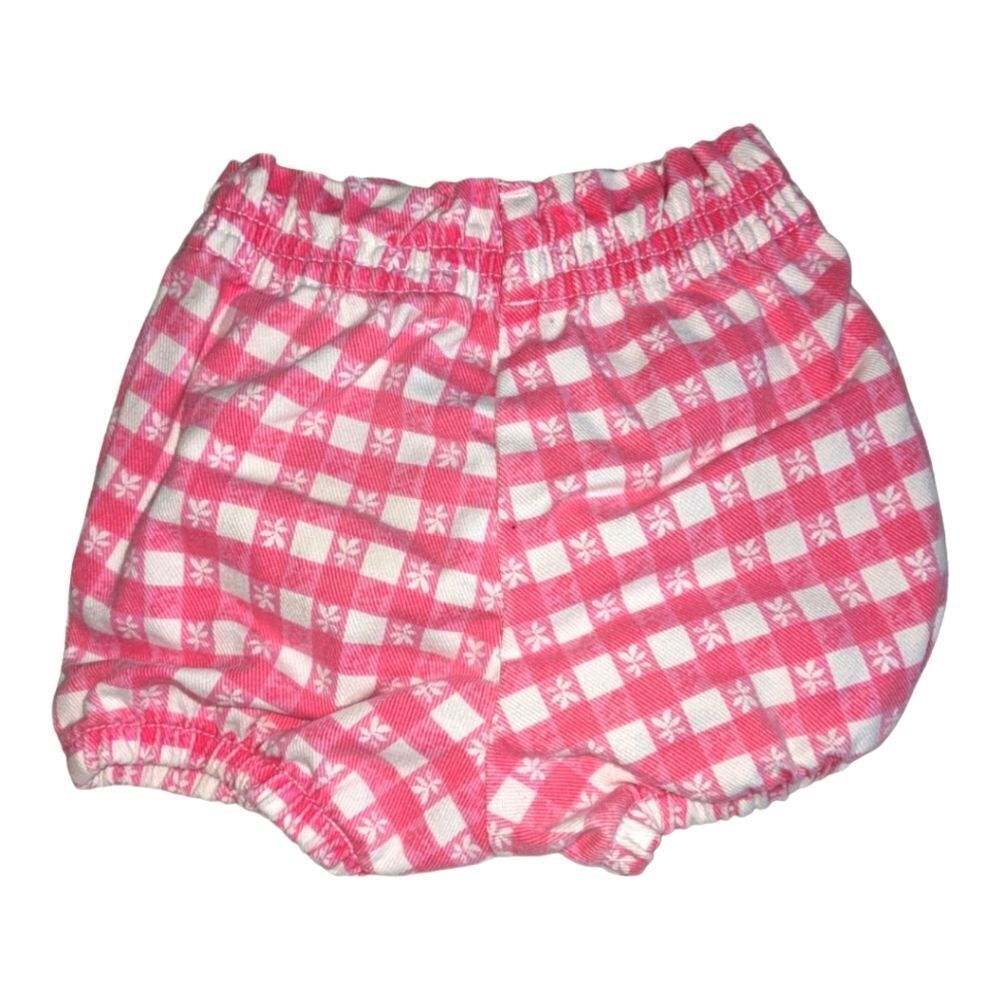 Okie dokie pink and‎ white checkered shorts size 12 months